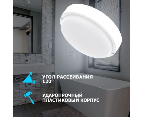 Светодиодный светильник REXANT ЖКХ 12 Вт 1000 Лм IP65 6500 K 607-202 – изображение 4