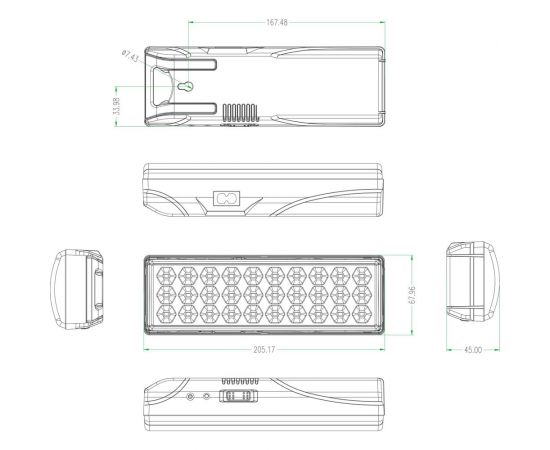 Светодиодный аварийный светильник ЭРА DPA101020 непостоянный 30LED 6ч Б0044400 – изображение 4
