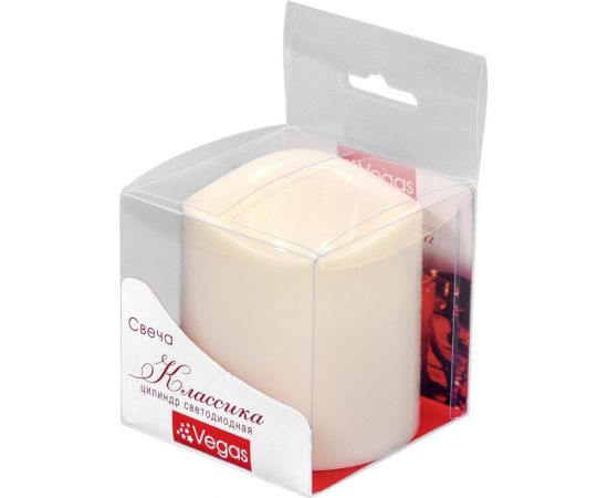Светодиодная свеча Vegas Классика цилиндр без батареек 7.5х7.5 см 55050 – изображение 5