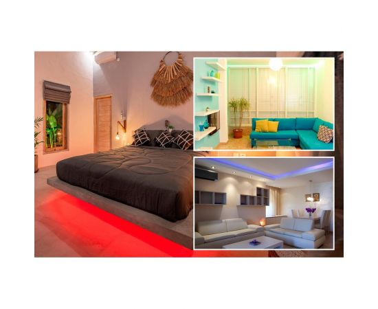 Светодиодная лента OGM 12В, 14,4Вт/м, smd5050, 60д/м, ip20, подложка 10мм, 5м, rgb. / LSE-271 – изображение 6