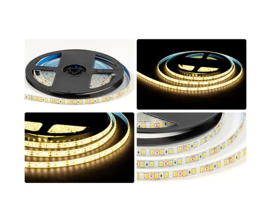 Светодиодная лента OGM 12В, 9,6Вт/м, smd2835, 120д/м, ip65, 7лм/чип, подложка 8мм, 5м, 3000к. / LSE-259 – изображение 7