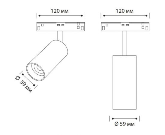 Трековый светодиодный магнитный светильник Wolta, 12Вт, 3000К, 48В, IP40, черный WMLY-12W/02B – изображение 7