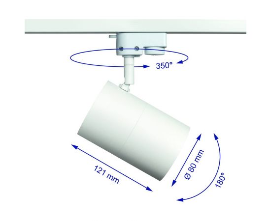Трековый светильник на шинопроводе ООО АлТехно белый, под лампочку GX53 mollyspot TS-S-M2_W – изображение 7