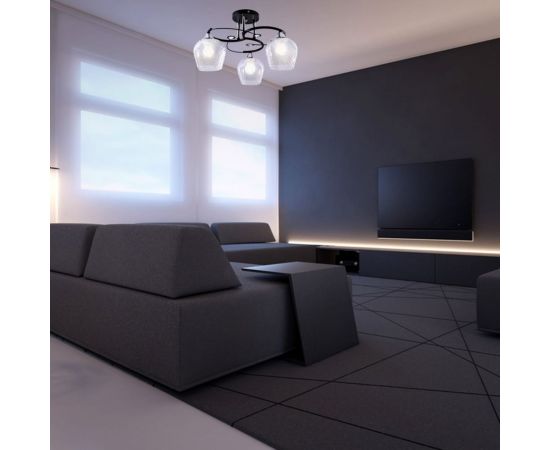 Потолочный светильник ЭЛЕТЕХ 11293-2/3 черный хром (Плафон 8310) НПБ 01-3x60-207 Е27 ИУ 1005404878 – изображение 8