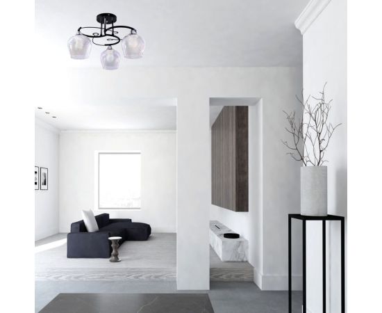 Потолочный светильник ЭЛЕТЕХ 11293-2/3 черный хром (Плафон 8310) НПБ 01-3x60-207 Е27 ИУ 1005404878 – изображение 9