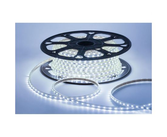 Светодиодная лента OGM 220В, 5Вт/м, smd2835, 60д/м, ip65, 300Лм/м, 10x7мм, 50м, 6500к / O17-03 