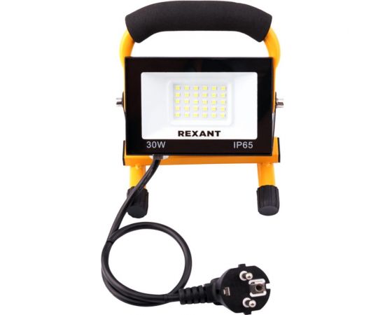 Прожектор с переноской REXANT EXPERT 30 Вт 2400 Лм 6500 K шнур с вилкой 0,5 м 605-021 