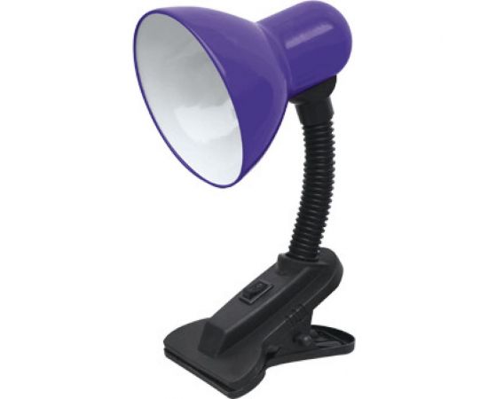 Настольный светильник IN HOME СНП-01Ф под лампу, на прищепке, 40Вт, E27, ФИОЛЕТОВЫЙ, мягкая упаковка 4690612012797 