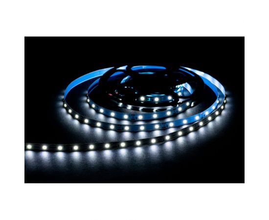 Светодиодная лента OGM 12В, 4,8Вт/м, smd2835, 60д/м, ip20, 7лм/чип, подложка 8мм, 5м, 6500к. / LSE-248 