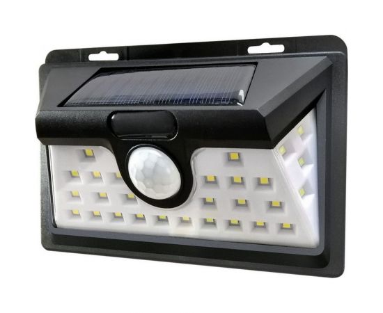 Настенный светильник Smartbuy на солнечных батареях, с датчиком движения, 24 LED, черный SBF-63-MS 