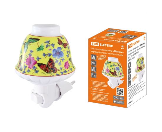 Ночник-аромалампа TDM ""Махаон"" керамический, с выключателем, Е12, 7 Вт, 220 В SQ0357-0034 