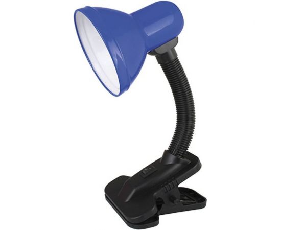 Настольный светильник с прищепкой, синий 230В, 60Вт, E27, ЛОН Ultraflash UF-320 C06 12363 