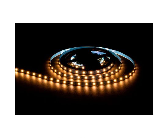 Светодиодная лента OGM 12В, 4,8Вт/м, smd2835, 60д/м, ip20, 7лм/чип, подложка 8мм, 5м, 3000к. / LSE-246 