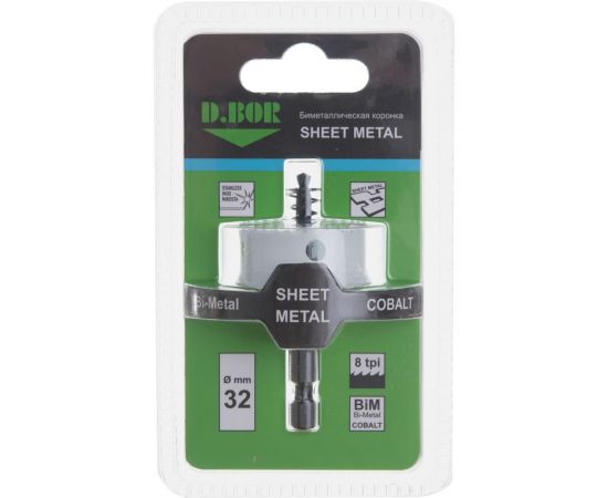 Коронка биметаллическая SHEET METAL 32 мм D.BOR D-HS-BIM-SM-20-032 