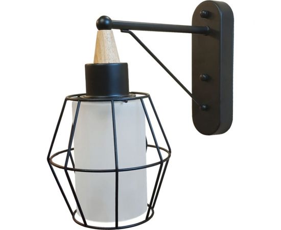 Бра JUPITER LIGHTING черная + светлое дерево-1х60W E27 230V MО 85-1039/1 bl 