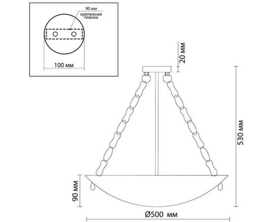 Люстра ODEON LIGHT, стекло E27 5*60W VELUTE 2094/5C – изображение 2