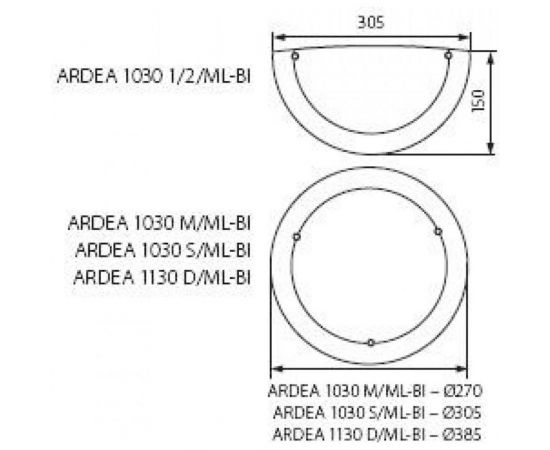 Светильник-тарелка KANLUX ARDEA 1030 S/ML-BI/ 70784 – изображение 2