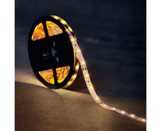 Светодиодная лента Lamper LED 5м, 12В, 8 мм, IP23, SMD 2835, 60 LED/m, свет теплый белый 141-336 – изображение 3