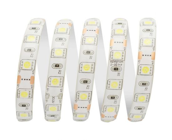Светодиодная лента Apeyron в блистере, 12В, 14,4Вт/м, smd5050, 60д/м, IP65, 700Лм, подложка 10мм, 1м, 6500К 259BL – изображение 3