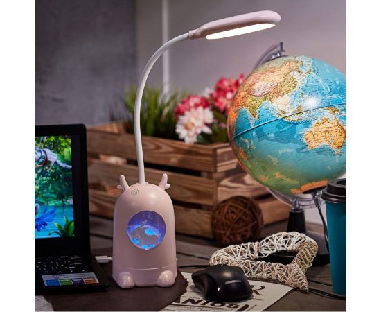 Настольная светодиодная заряжаемая лампа REXANT Click Lite с ночником 6 Вт, 4000 К, диммер, 609-004 – изображение 3