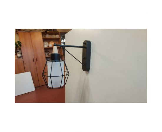 Бра JUPITER LIGHTING черная + светлое дерево-1х60W E27 230V MО 85-1039/1 bl – изображение 3