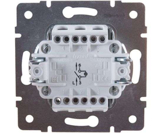 Выключатель с подсветкой Lezard RAIN цвет бронза, матовый 703-3188-111 – изображение 3