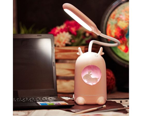 Настольная светодиодная заряжаемая лампа REXANT Click Lite с ночником 6 Вт, 4000 К, диммер, 609-004 – изображение 4