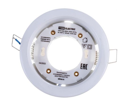 Встраиваемый светильник TDM СВ 01-06 GX53 220 В 50 Гц белый SQ0359-0057 – изображение 4