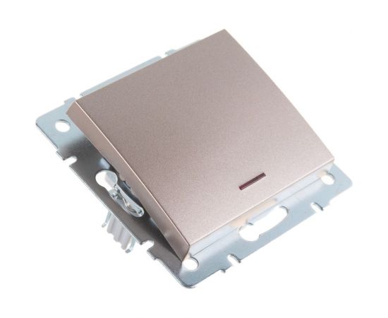 Выключатель с подсветкой Lezard RAIN цвет бронза, матовый 703-3188-111 – изображение 5