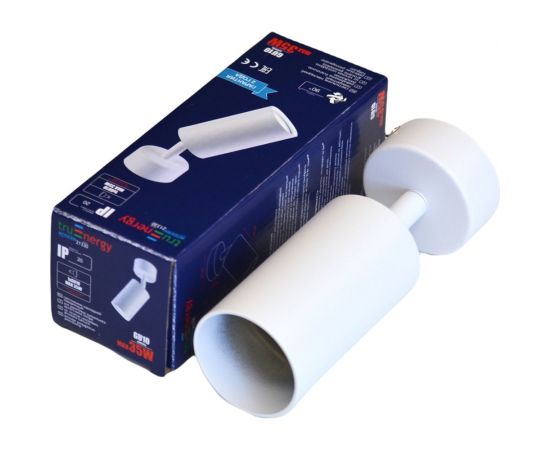 Накладной поворотный светильник truEnergy GU10 D55xH100мм IP20 белый/алюминий 21330 – изображение 5