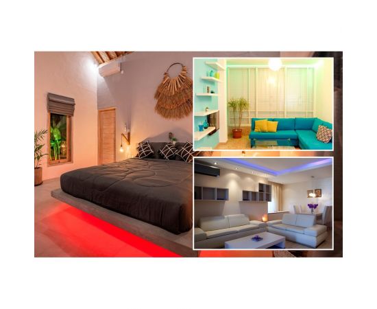 Светодиодная лента OGM 12В, 7,2Вт/м, smd5050, 30д/м, ip20, подложка 10мм, 5м, rgb. / LSE-280 – изображение 6