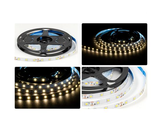 Светодиодная лента OGM 12В, 4,8Вт/м, smd2835, 60д/м, ip20, 7лм/чип, подложка 8мм, 5м, 4000к. / LSE-247 – изображение 7