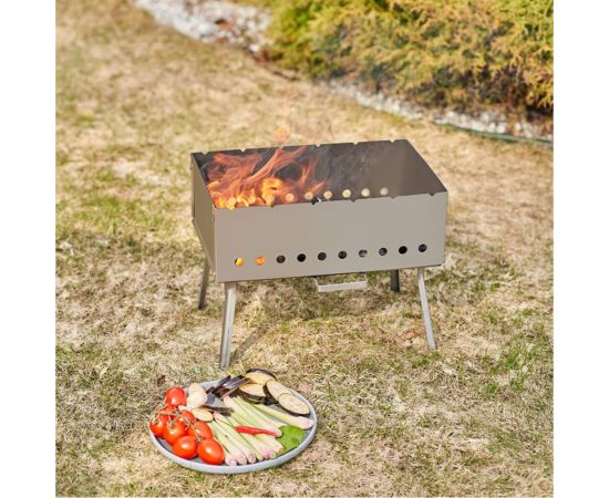 Складной мангал СОКОЛ 40х25х14.5 см, 1.5 мм, с 6 шампурами, в чехле 62-0063 – изображение 8