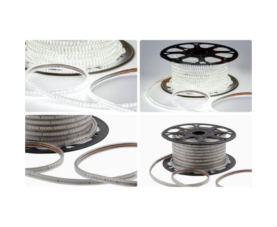 Светодиодная лента OGM 220В, 7Вт/м, smd2835, 120д/м, ip65, 600Лм/м, 13x7мм, 50м, 4000к / O17-08 – изображение 8