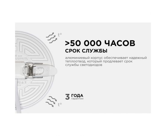 Светодиодная встраиваемая безрамочная панель Apeyron flp, 16вт=12вт+4вт, 1360лм, 6500к, ip20, ф120x21мм, круг, 3 режима, регулировка ф55-105мм/ 06-107 – изображение 9