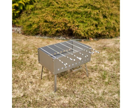 Складной мангал СОКОЛ 40х25х14.5 см, 1.5 мм, с 6 шампурами, в чехле 62-0063 – изображение 10