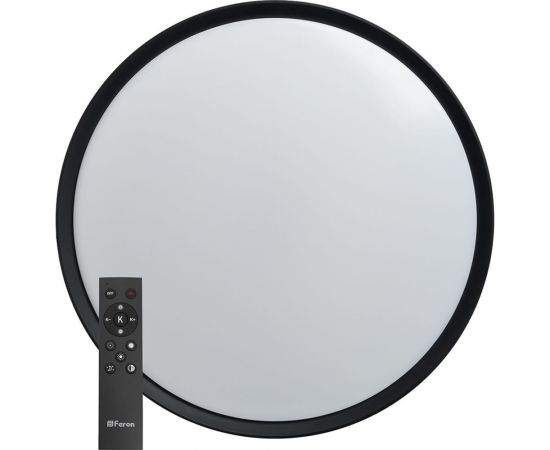 Светодиодный управляемый светильник FERON AL6240 Simple matte тарелка 80W 3000К-6500K черный 48073 