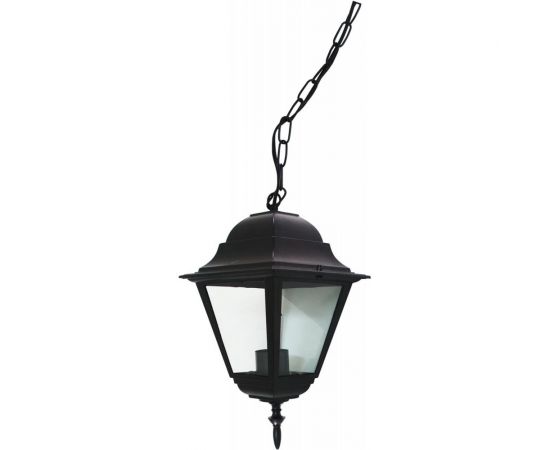 Садово-парковый светильник, четырехгранный на цепочке 60W E27 230V, черный Feron 4105 11022 