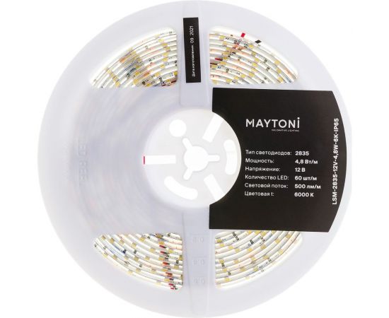 Светодиодная лента MAYTONI Led strip 12V 4,8W 6000K IP65 10107 