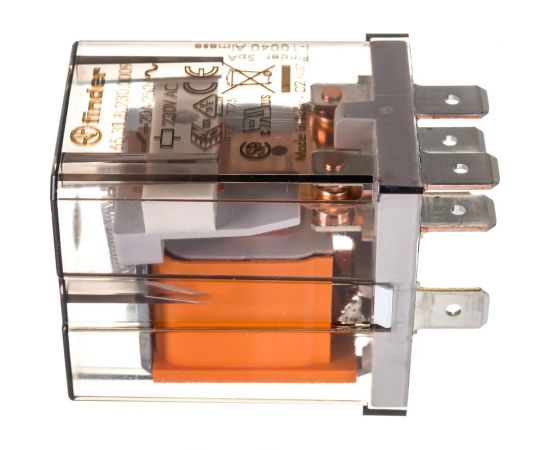 Силовое реле Finder 1НО + 1НЗ 20А, 230В AC, подключение через Faston, 653182300009 