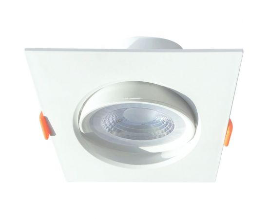 Поворотный светодиодный светильник направленного света truEnergy квадрат 3W 4000K 240Lm 75x75мм белый пластик 10551 