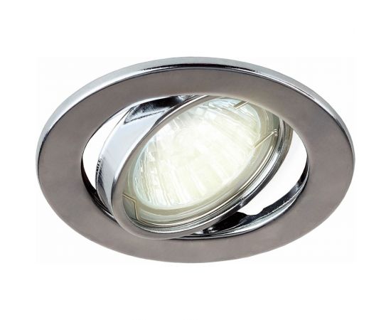 Встраиваемый поворотный светильник truEnergy с цоколем gu5.3 d80xh30мм ip20 хром/сталь 21210 