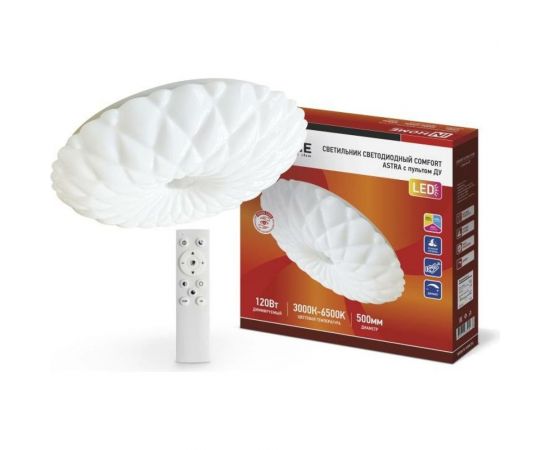 Светодиодный светильник IN HOME COMFORT ASTRA 120Вт 230В 3000-6500K 9600Лм 500x100мм пульт ДУ 4690612035024 