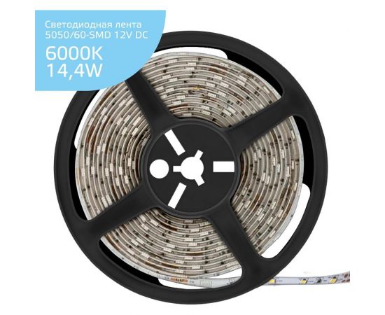 Лента Gauss LED Elementary 5050 60-SMD 14.4W 12V DC 5м 356000314 