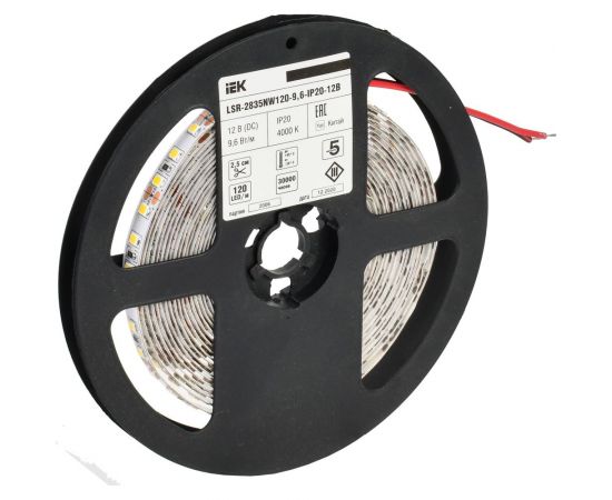 Лента IEK LED 5м LSR-2835NW120-9,6-IP20-12В LSR1-0-120-20-3-05 – изображение 2