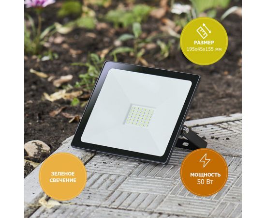 Светодиодный прожектор REXANT 50 Вт зеленое свечение 605-017 – изображение 2