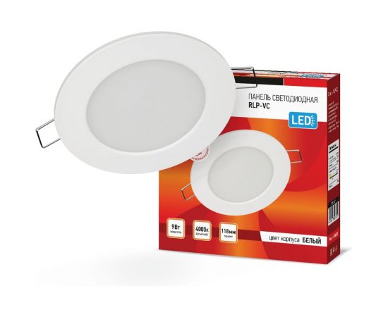 Светодиодная круглая панель IN HOME RLP-VC 9Вт 230В 4000К 630Лм 118мм белая IP40 4690612023359 – изображение 2