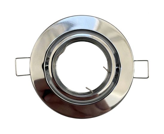 Встраиваемый поворотный светильник truEnergy с цоколем gu5.3 d80xh30мм ip20 хром/сталь 21210 – изображение 2