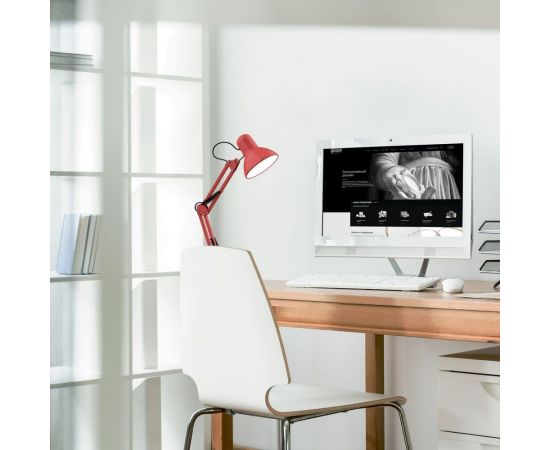 Настольный светильник Gauss модель GTL002 60W 220-240V E27 красный струбцина и основание 1/12 GT0024 – изображение 3