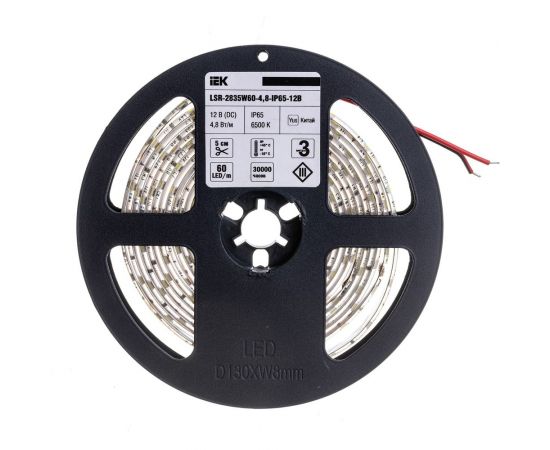 Лента IEK LED 3м LSR-2835W60-4, 8-IP65-12В LSR1-2-060-65-3-03 – изображение 3